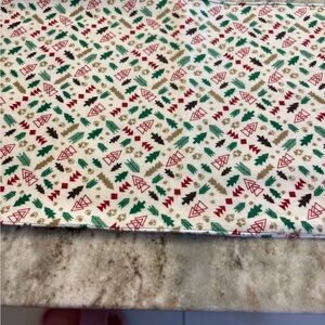 Festive Holiday Table Runner with Christmas Tree Pattern